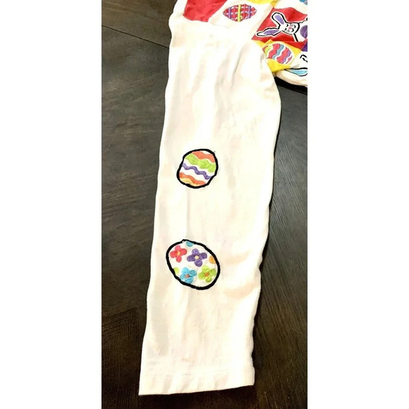 Vintage Michael Simon New York Easter Bunny Eggs Cardigan White Sweater Large L - Picture 5 of 13